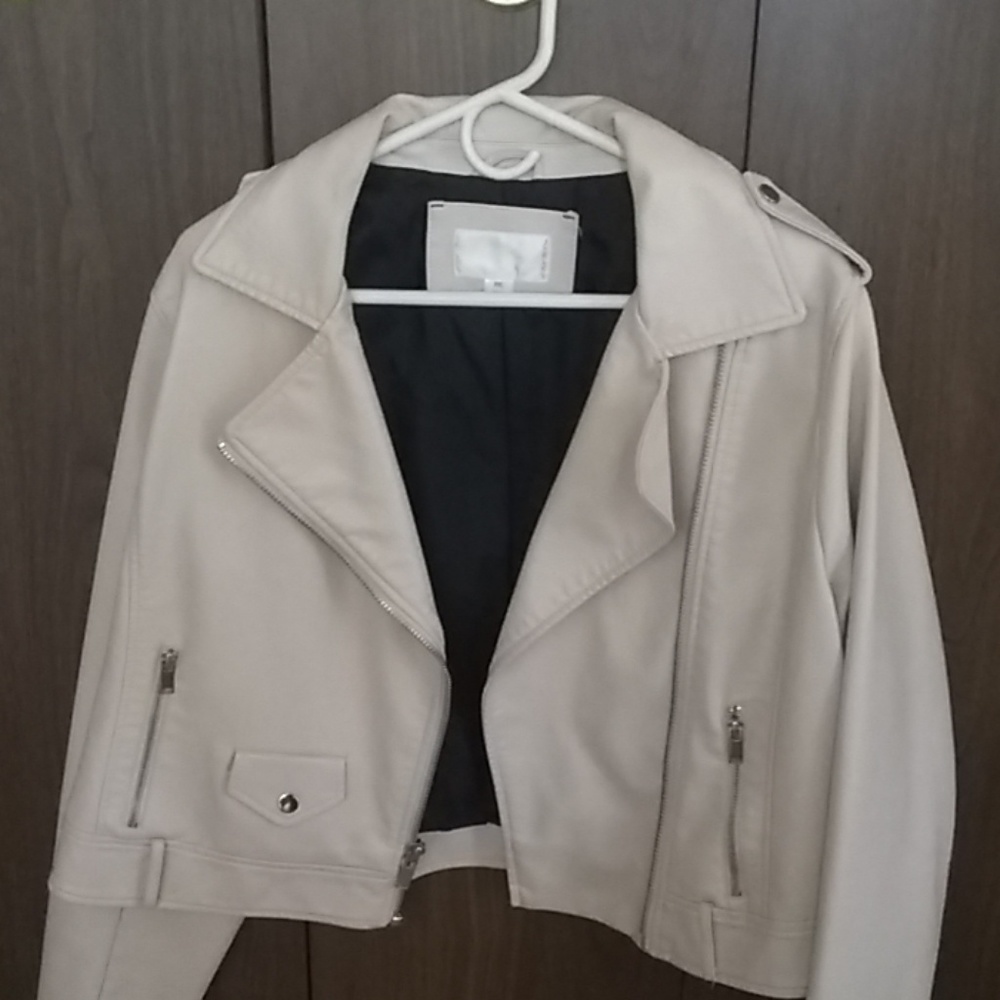 Faux leather  moto jacket. New without tags